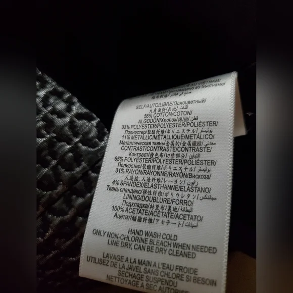 Manoukian BLACK SILVER Metallic Cocktail Party dress. SZ small - Picture 6 of 6